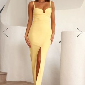 HIGH END STYLE MAXI DRESS YELLOW